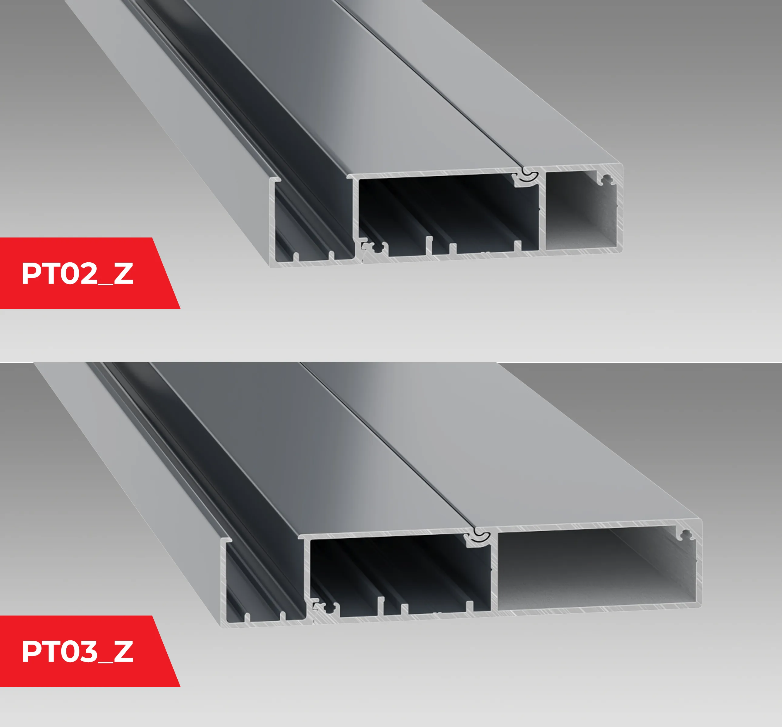 Nowe prowadnice zatrzaskowe PT02 oraz PT03 zostały wprowadzone jako standard dla systemów osłon BOX.